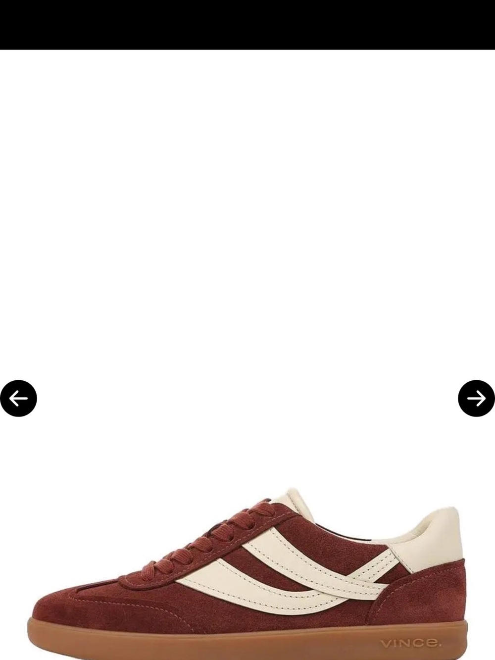 Vince Women's Oasis Suede & Leather Low-Top Sneaker with Cream Stripes